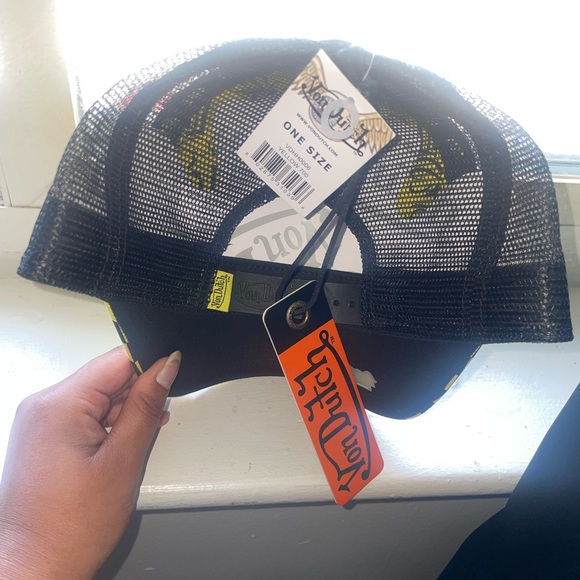 NWT! Von Dutch Yellow Checkered Trucker Hat - Picture 4 of 5